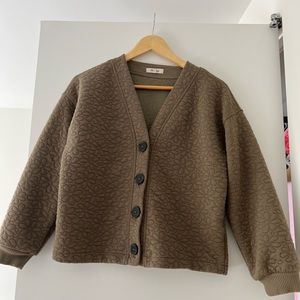 Quilted Jacket | floral stitching | Madewell S